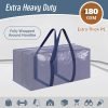 Fygrip 6-Pack Extra Heavy Duty Large Moving Bags | 23-Gallon Storage Totes with Strong Zippers & Comfortable Handles