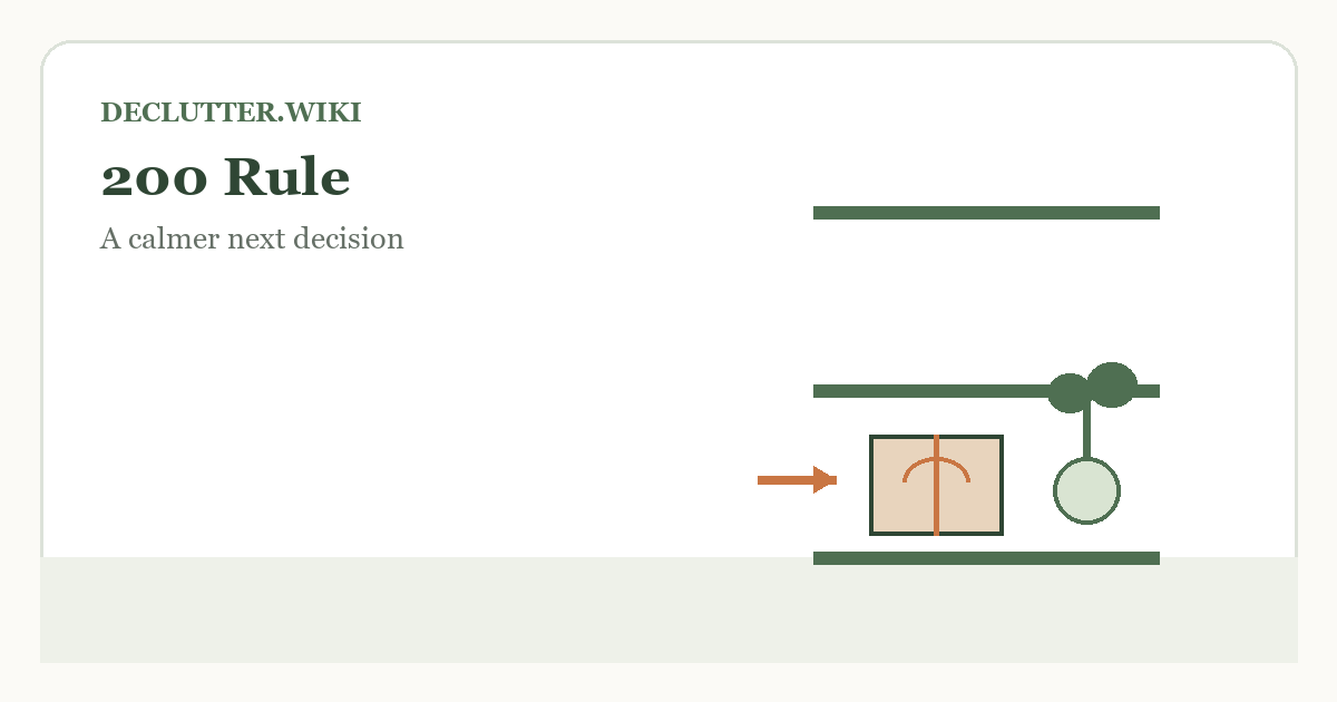 Calm household decision illustration for 20 20 rule