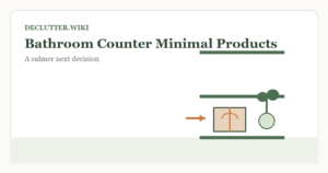 Calm household decision illustration for bathroom counter minimal products
