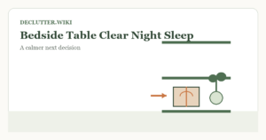 Calm household decision illustration for bedside table clear night sleep