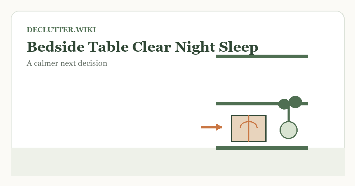 Calm household decision illustration for bedside table clear night sleep