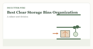 Calm household decision illustration for best clear storage bins organization