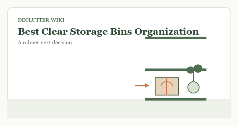 Calm household decision illustration for best clear storage bins organization
