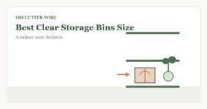Calm household decision illustration for best clear storage bins size guide