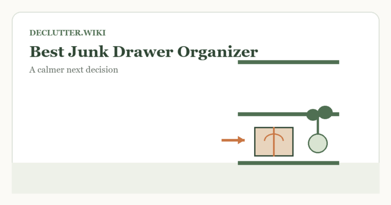 Calm household decision illustration for best junk drawer organizer