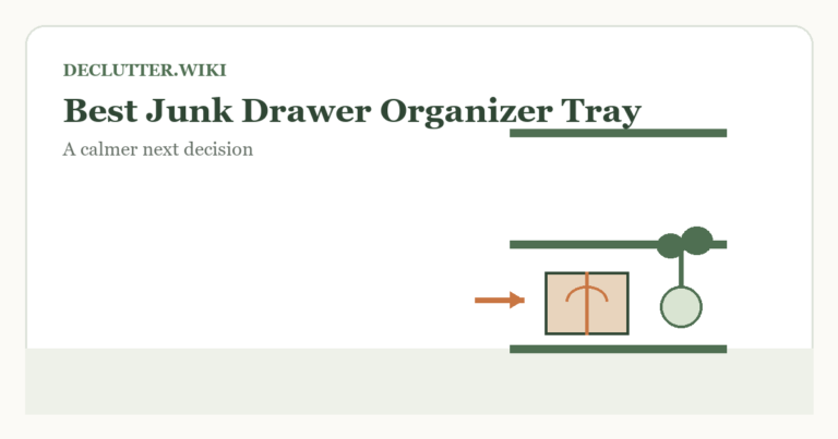 Calm household decision illustration for best junk drawer organizer tray