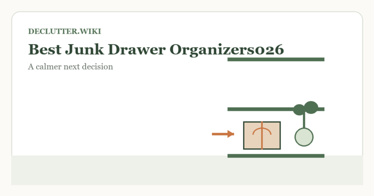 Calm household decision illustration for best junk drawer organizers 2026