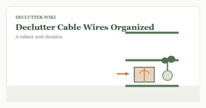 Calm household decision illustration for declutter cable wires organized