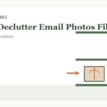 Calm household decision illustration for digital declutter email photos files