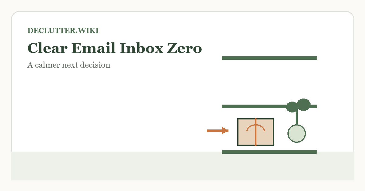 Calm household decision illustration for how clear email inbox zero