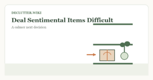 Calm household decision illustration for how deal sentimental items difficult