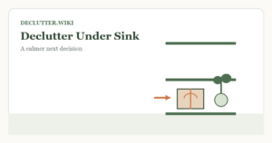 Calm household decision illustration for how declutter under sink