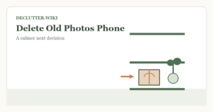 Calm household decision illustration for how delete old photos phone