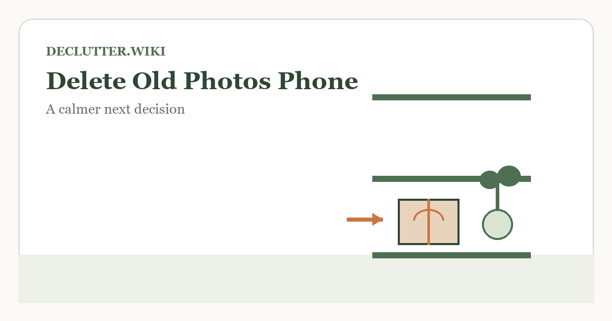 Calm household decision illustration for how delete old photos phone