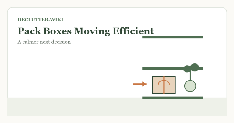 Calm household decision illustration for how pack boxes moving efficient