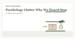 Calm household decision illustration for psychology clutter why we hoard how to stop