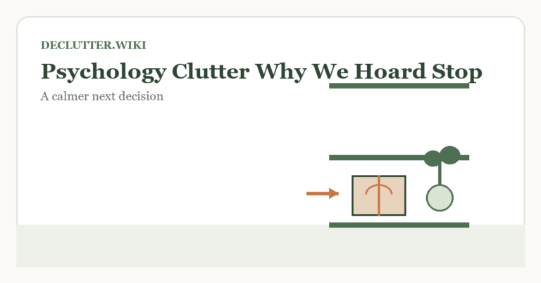 Calm household decision illustration for psychology clutter why we hoard how to stop