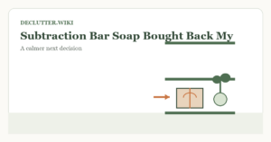 Calm household decision illustration for the subtraction how a bar of soap bought back my time